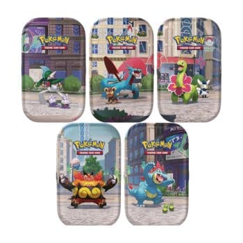 Mini latas Pokémon Ciudad Luminalia Gallade Meganium Emboar Feraligatr Salamence