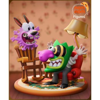 Figura Chibi Agallas, el Perro Cobarde – Impresión 3D en Resina